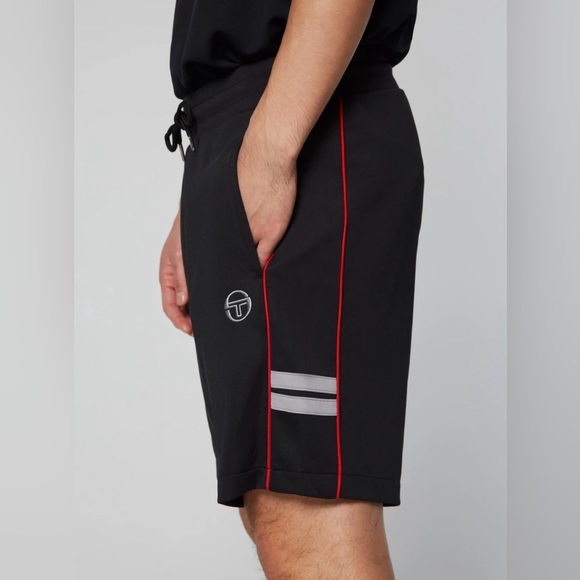Black Ascot Track Shorts by Sergio Tacchini - Picture 1 of 4